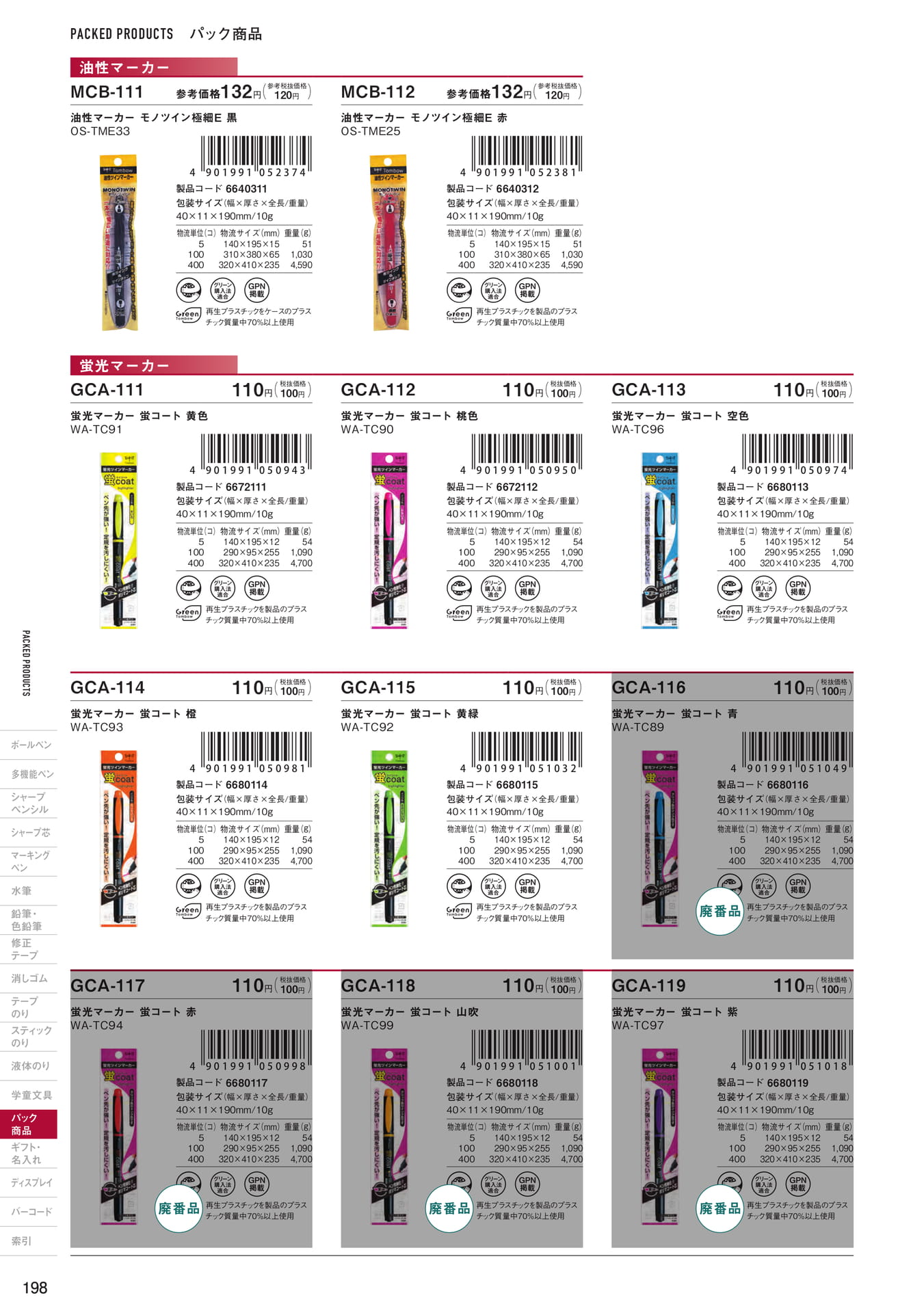 P198_パック商品_マーキングペン