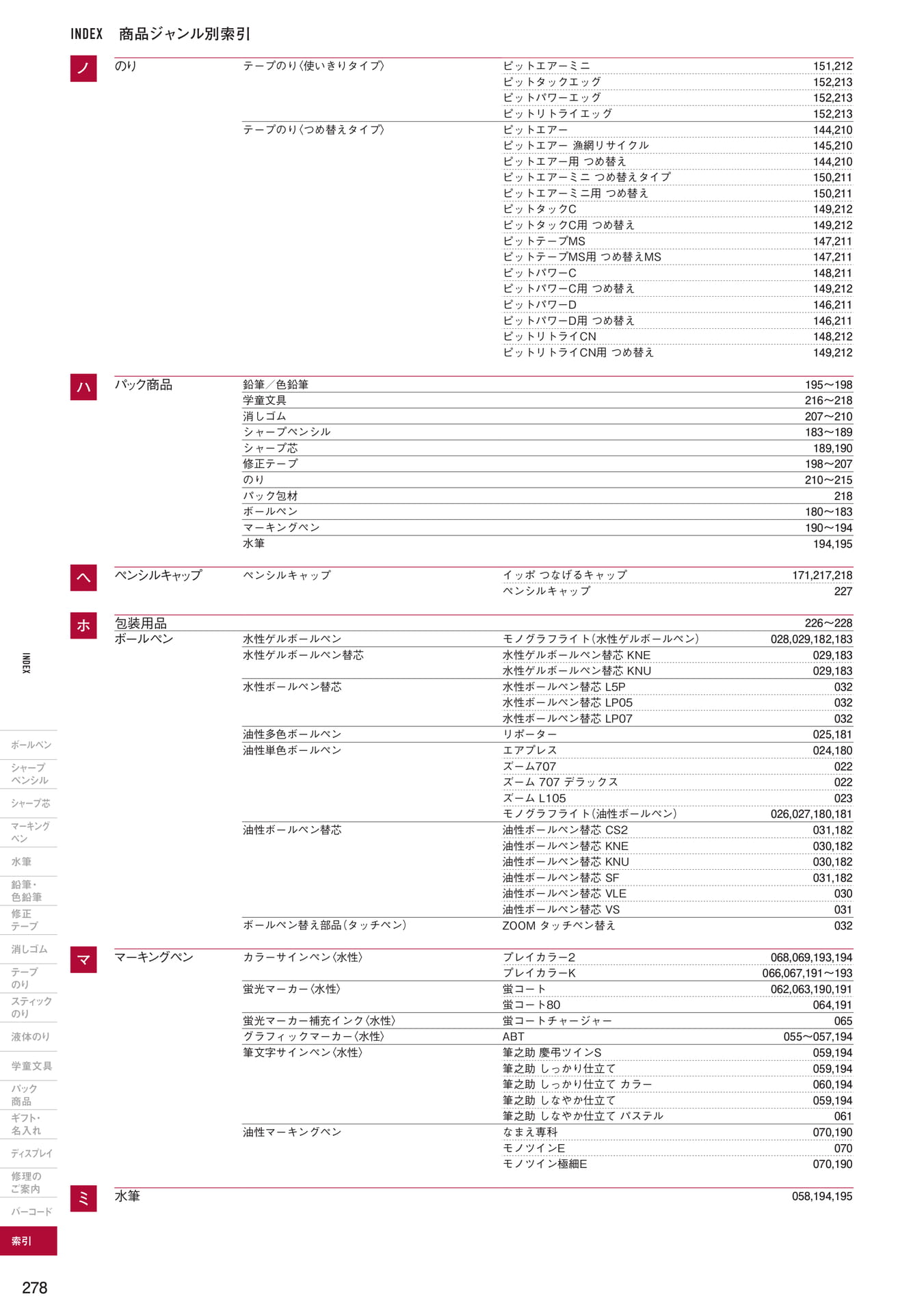 P278_商品ジャンル別索引