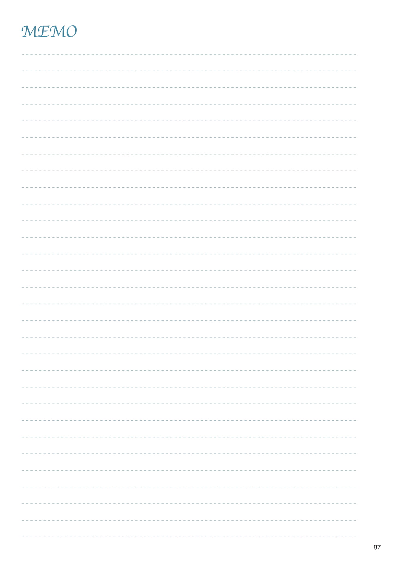 Page 87 MEMO