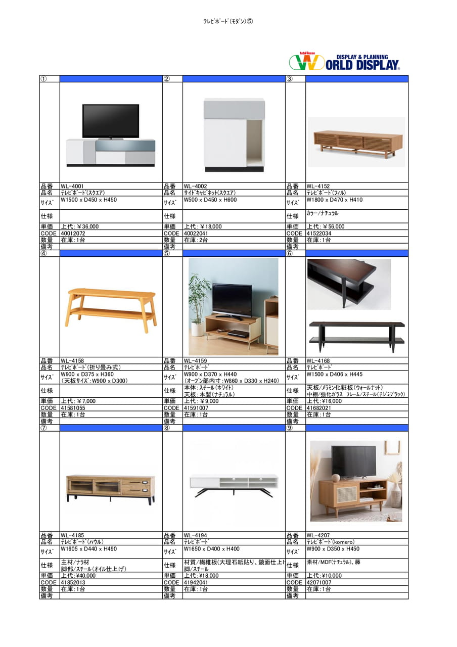 収納家具(テレビボード)⑤