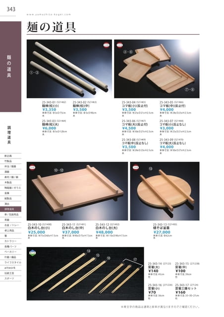 P343 調理道具 - 麺の道具