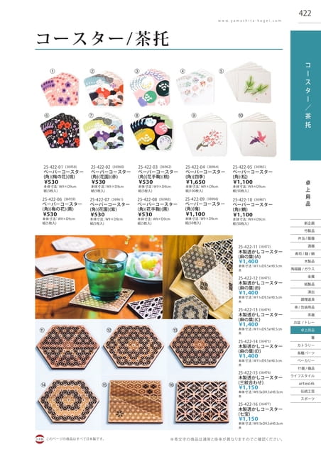P422 卓上用品 - コースター／茶托