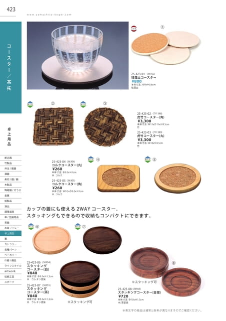 P423 卓上用品 - コースター／茶托