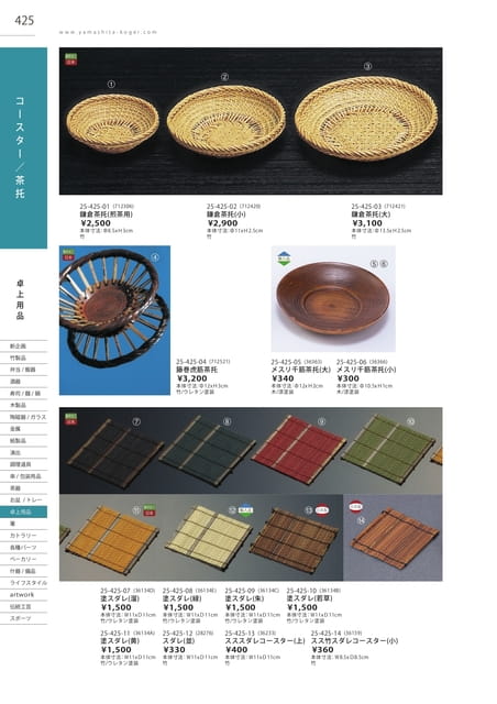 P425 卓上用品 - コースター／茶托