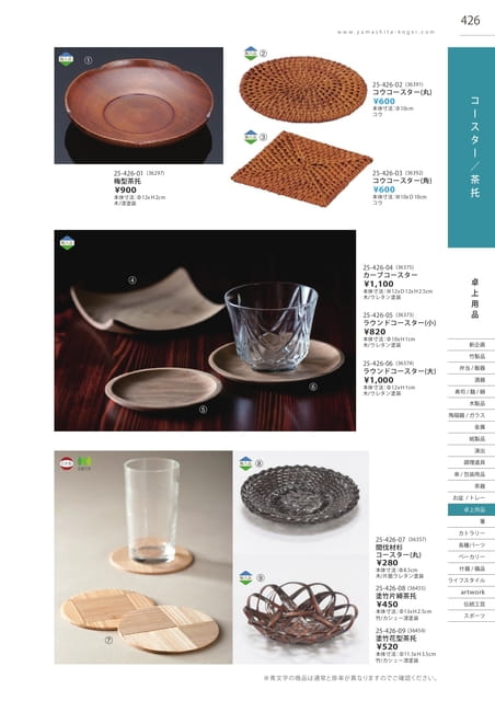 P426 卓上用品 - コースター／茶托