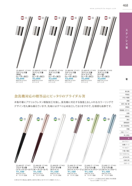 P468 箸 - ステンレス箸