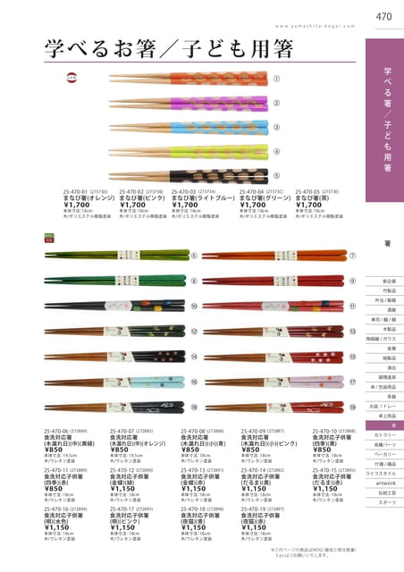P470 箸 - 学べるお箸／子ども用箸
