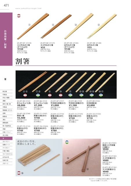 P471 箸 - お徳用箸／割箸