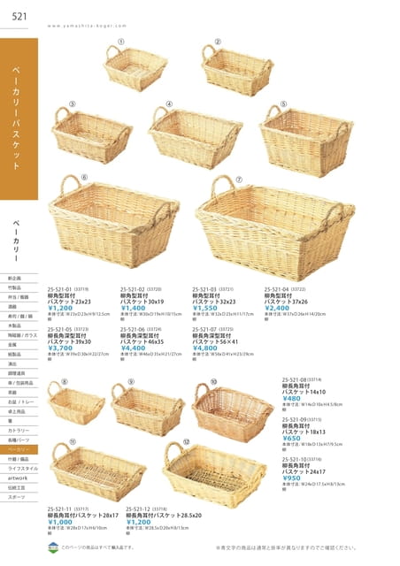 P521 ベーカリー - ベーカリーバスケット