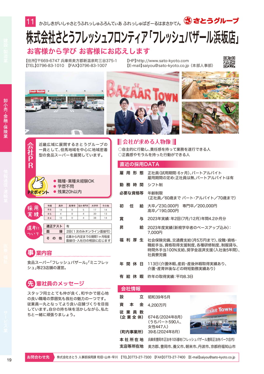 株式会社さとうフレッシュフロンティア「フレッシュバザール浜坂店」